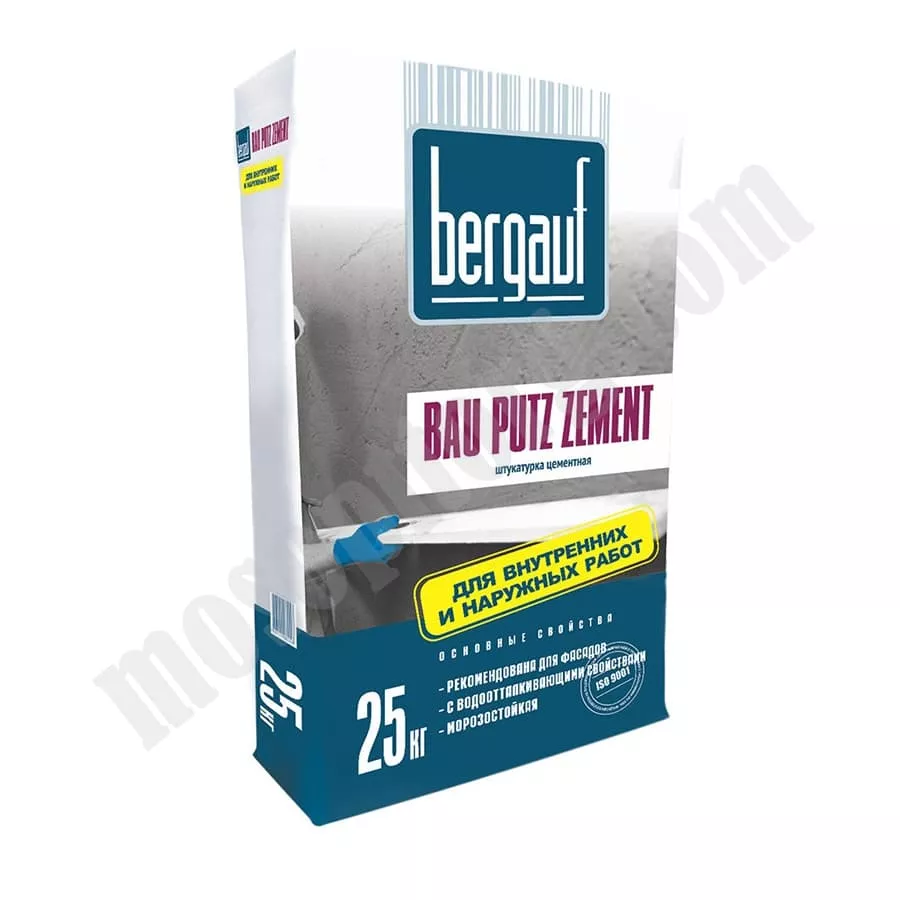 Штукатурка цементная Bergauf Bau Putz Zement, 25 кг С-000046097 купить ...