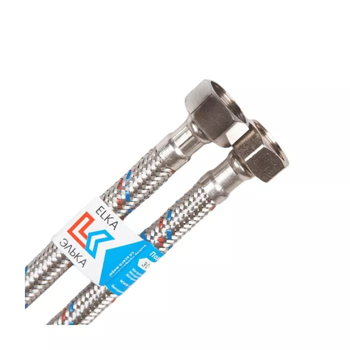 Подводка гибкая д/воды нерж Н1/2"-Н1/2" L=1.5м лат/г ELKA 694687891749 ...