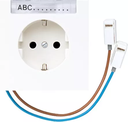 Розетка штепсельная SCHUKO 16A 250V с полем для надписи и подсветкой ...