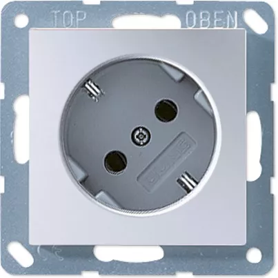 Розетка штепсельная SCHUKO 16A 250V угол наклона 45 гр. алюминий купить ...